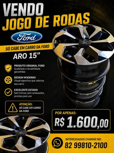 Jogo de Roda aro 15 só pra carro Ford em excelente estadoo