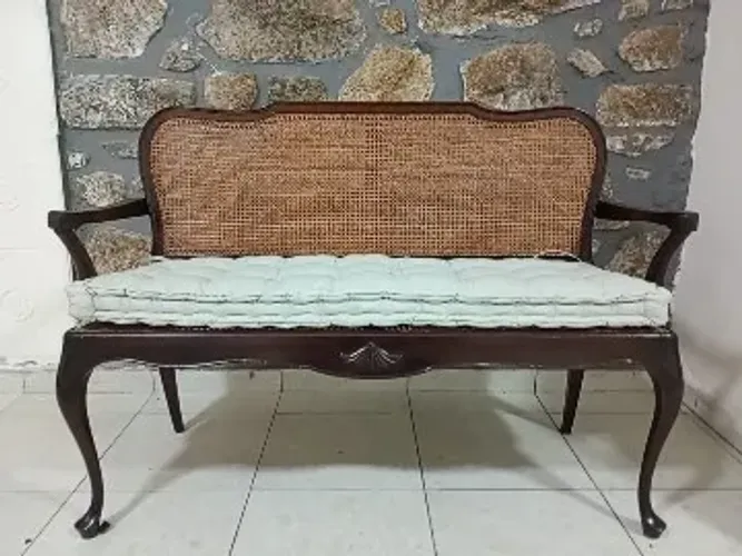Sofá namoradeira palinha antigo