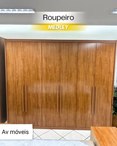 Guarda roupa de casal 100%MDF Altura: 2,34m | Largura: 2,74m | Profundidade: 54cm