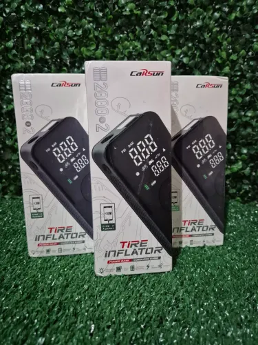 Inflador de Pneus Digital Portátil sem Fio CARSUN Bomba de Ar Recarregável Carro Moto Bola