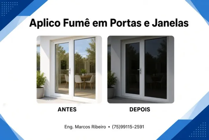 Aplicação de películas fumê 
