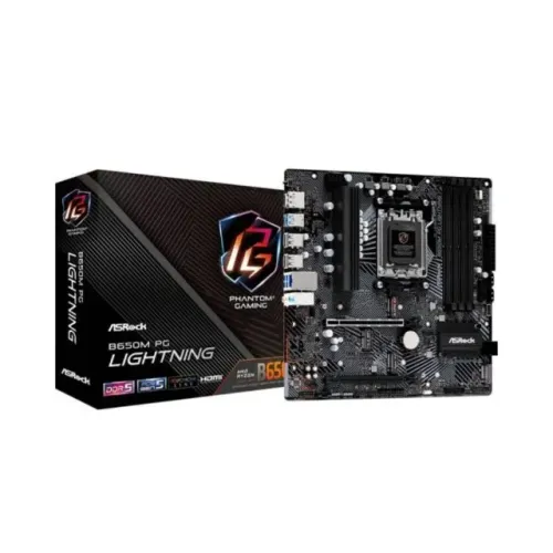 Placa Mãe ASRock B650M PG Lightning, AMD AM5, DDR5, mATX, M.2 NVMe, HDMI e DisplayPort - 9