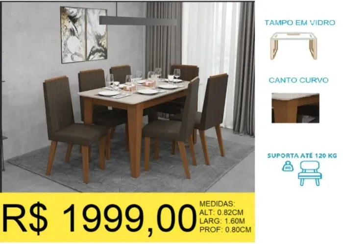 CONJUNTO DE MESA A PRONTA ENTREGA