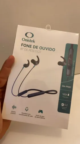 Fone de Ouvido Bluetooth de Pescoço Onistek ON-PH01 - Novo e Lacrado!