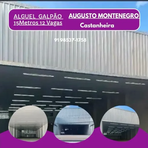 ALUGUEL - GALPÃO MODERNO 1.000M² NA AUGUSTO MONTENEGRO, COM MEZANINO E 12 VAGAS BEM ILUMIN