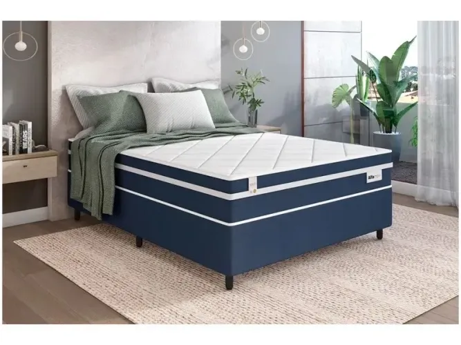 Cama Box (Box + Colchão) Casal Plumatex