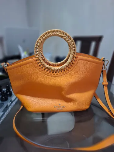 Bolsa Original Kate Spade Harbor Small Tote Couro Laranja