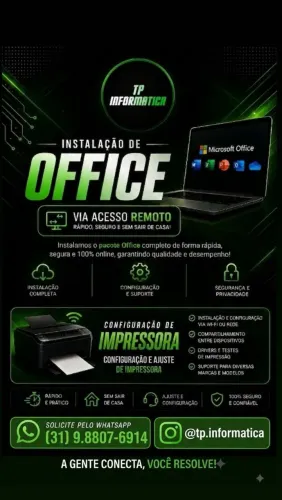Instalação de Office e impressoras