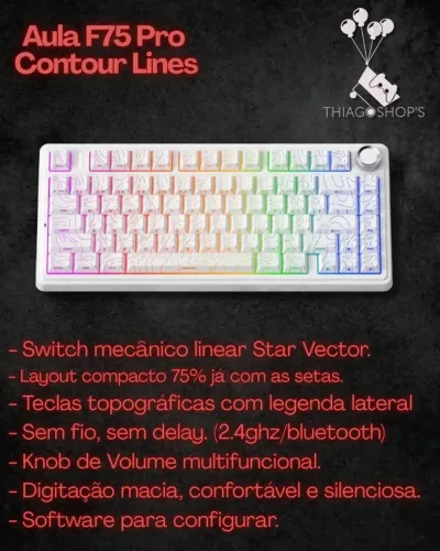 Aula F75 Pro Contour White Lines