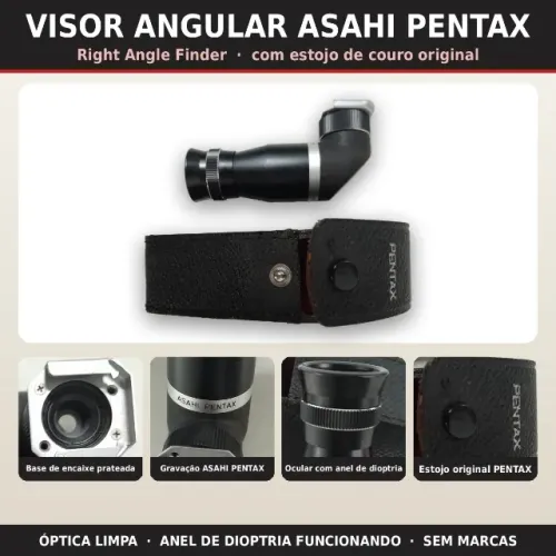Visor Angular Asahi Pentax Right Angle Finder com Estojo Original