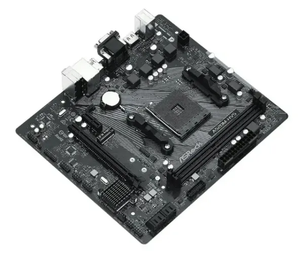 PLACA MAE ASROCK AM4 A520M-HVS 2XDDR4 DIMM 64GB 2XUSB2.0 - LOJA DADO DIGITAL