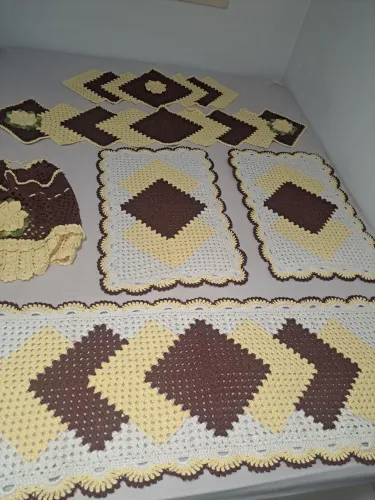 Conjunto de Casa em Croché de Alta qualidade 