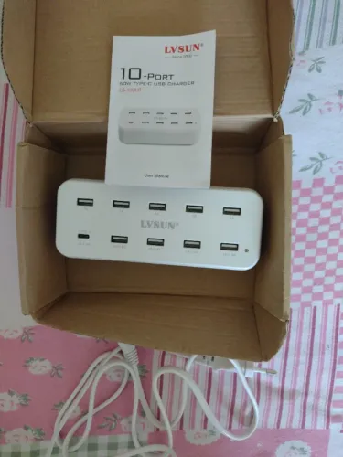 Carregador  mesa USB 10 entrada 
