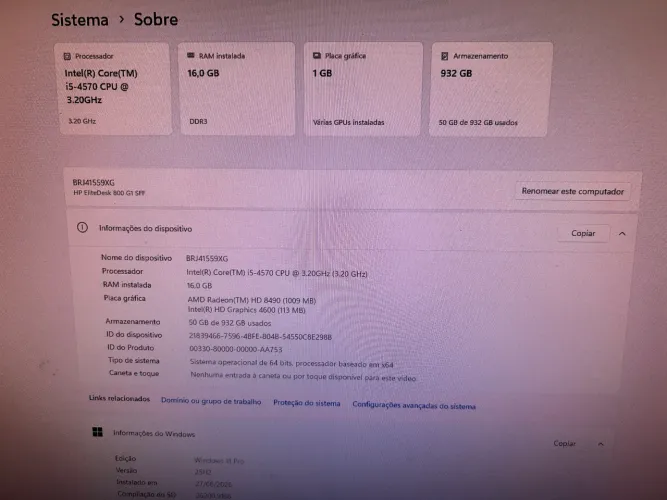 Vendo desktop HP