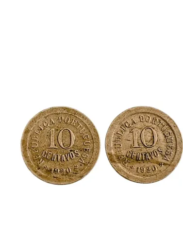  moedas raras10 centavos 1920 Portugal raras