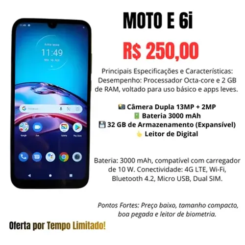 MOTO E 6i