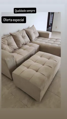Qualidade sempre. Sofá bege bege