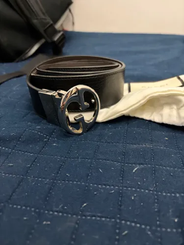 Cinto Gucci Dupla face Marrom e Preto