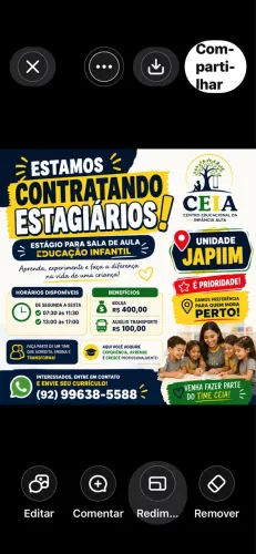 Vaga para estagiário