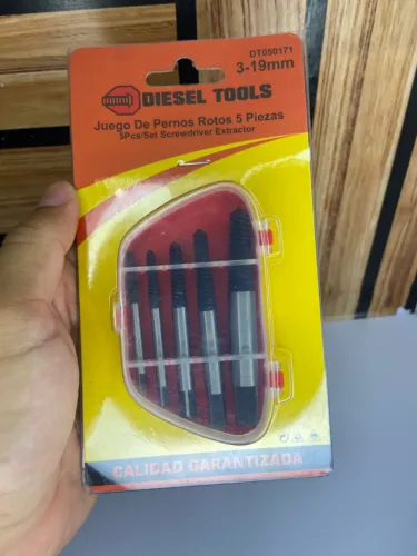 Conjunto de extrator de parafusos 5 peças 3-19mm DT050171 Diesel Tools an2