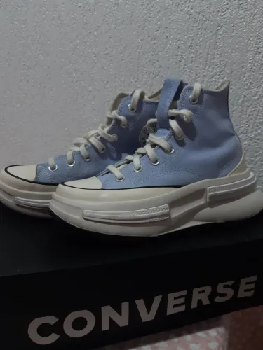 Tênis Converse Run Star Legacy cx Cano Alto na cor Azul Claro