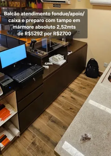 Estante expositor/ balcão atendimento/balcão café/pia/expositor impulso c/s divisão 