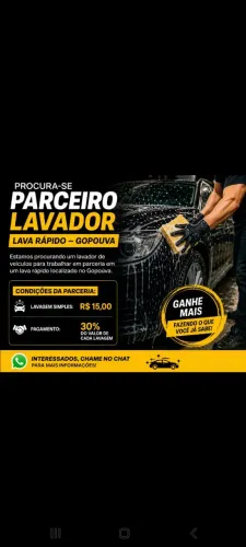 Procura-se Parceiro Lavador - Lava Rápido (Gopoúva - Guarulhos)