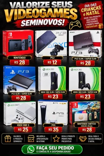 CAIXAS DE VIDEOGAME! DIVERSOS MODELOS!