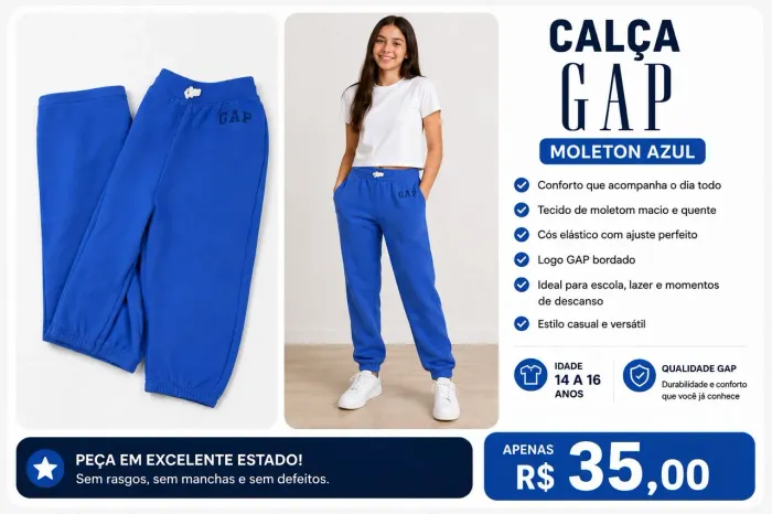 Calça  moleton P Gap