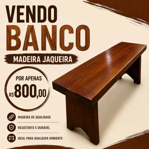 VENDO BANCO EM MADEIRA