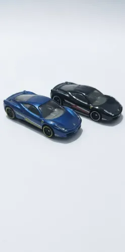 Dupla Hot Wheels Ferrari 458 Italia - Azul e Preta | Loose