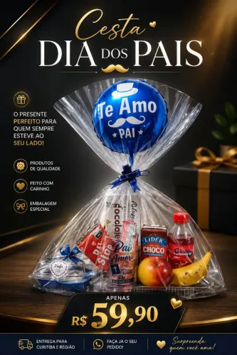 Cesta de lembrança dia dos pais