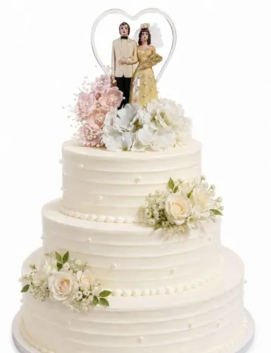 Casamento bolo topo casal de noivos tradicional