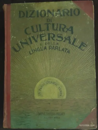 Livro Raro Dicionário de Cultura Universale e Della Língua Parlata !