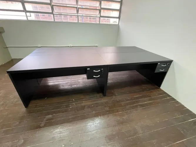 MESA BANCADA COM 4 Mesas e gavetas  3.00x1.40 - LOJA IKONMIXOFFICE 