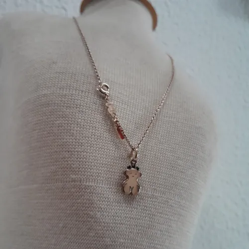 *TOUS ESPANHA* joia gargantilha prata 925 com banho ouro rosé
