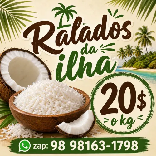 Coco ralado e inteiro