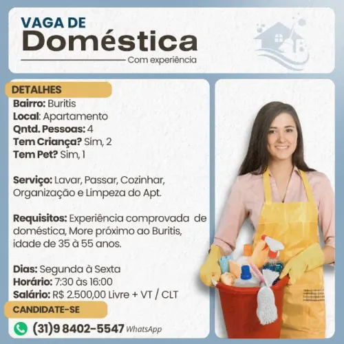 Vaga Domésticas, BURITIS - Belo Horizonte