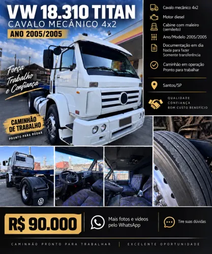 VW 18.310 Titan 4x2 2005 - Cavalo Mecânico