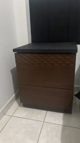 Criado-Mudo 3 Gavetas Marrom