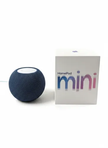 Apple HomePod Mini Azul Escuro - Impecável - Garantia até 24/07/2026