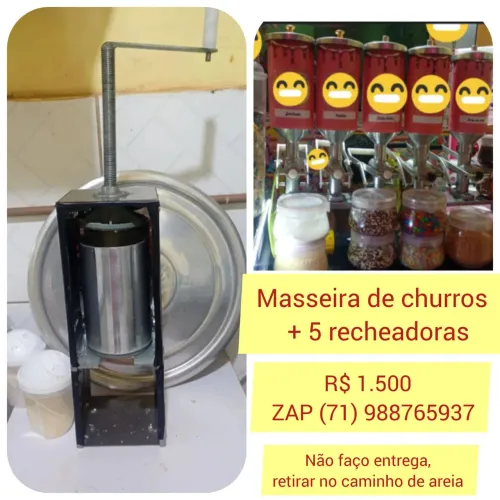 Máquina de churros /  doceiras de churros /recheadora / masseira de churros 
