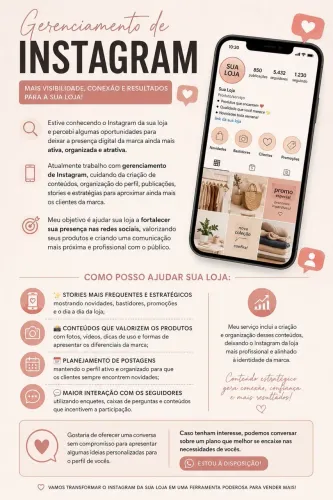 QUER ALGUÉM PARA GERENCIAR SEU INSTAGRAM OU O DA SUA LOJA? ACHOU A PESSOA CERTA!
