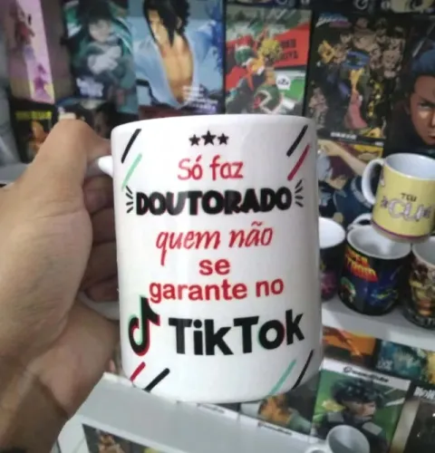 Caneca TikTok (Porcelana) - NerdDog Store - Tik Tok Reels Meme Humor Frases Influencer