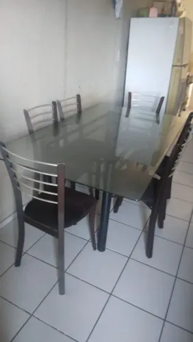 Mesa de vidro grande