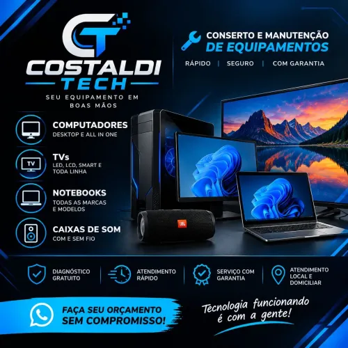 Concerto de tv, computadores,notebooks,caixas de som