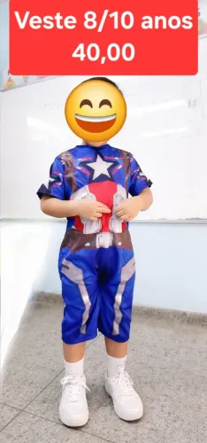 Fantasia Infantil Capitão América