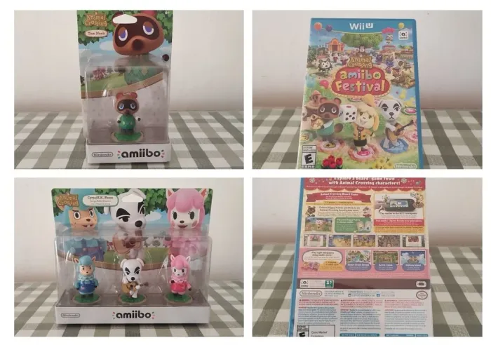Combo jogo AC amiibo festival + 4 amiibos tudo lacrado