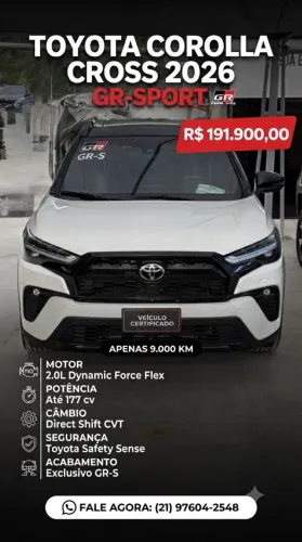 Toyota Corolla Cross Gr-s 2.0 16V Flex Aut. 2026