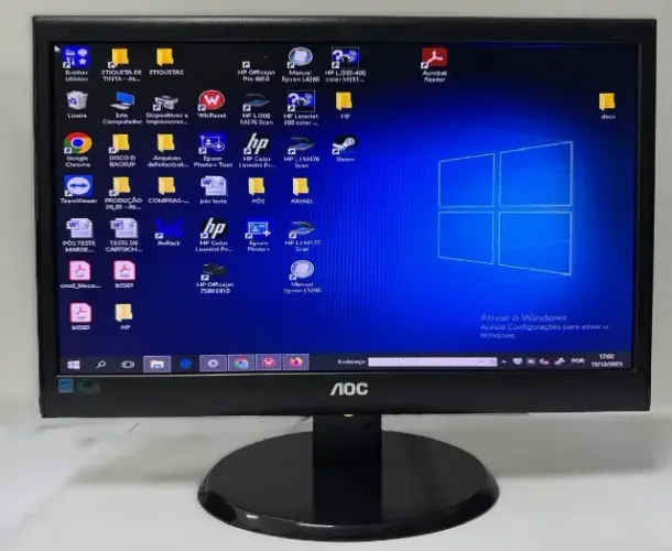 Monitor LED AOC HD 18.5´ E950SW Widescreen Preto Bivolt Resolução máxima 1366 x 768 @ 60 H